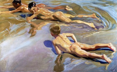 Children on the Beach, 1910 by Joaquín Sorolla